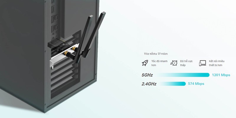 Card WIFI PCIe TP-Link Archer TX55E ( AX3000, Bluetooth 5.2) NEW