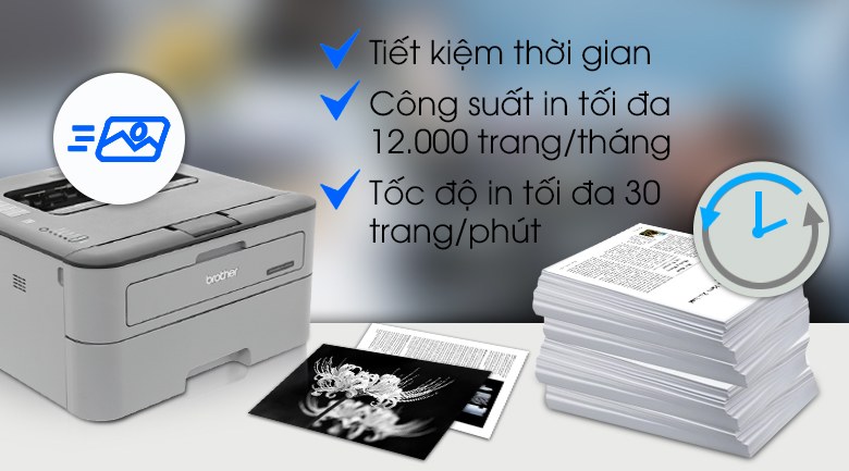 Máy in Laser đen trắng Brother HL-L2321D (In đảo mặt| A4| A5 USB)